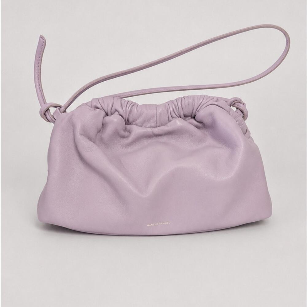 Mansur Gavriel Leather Mini Cloud Clutch In Lavender Italy Handbag Shoulder Bag